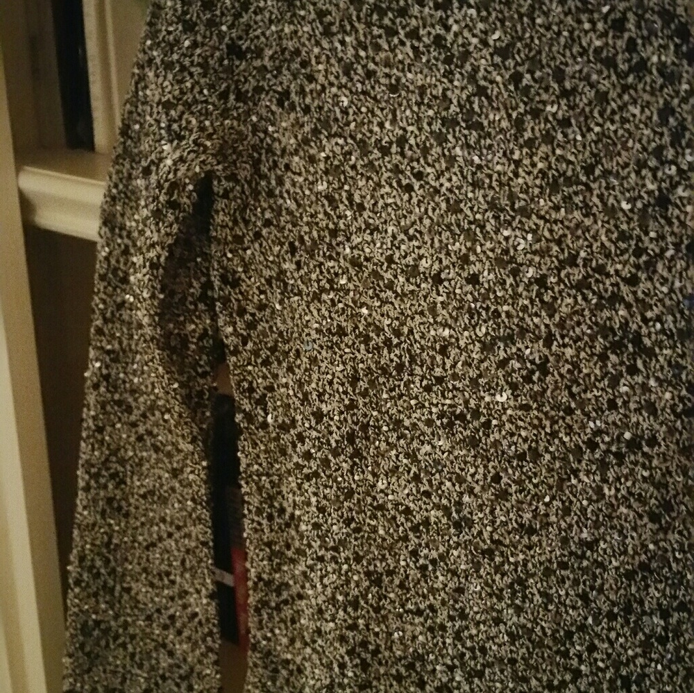 Marled Knit Top w/ Sequins, Anne Klein, Sz S - Picture 4 of 8
